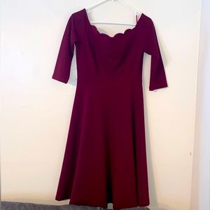 MISSMAY - Retro Gorgeous City - Women’s Medium- Formal Dress - Scalloped Neck